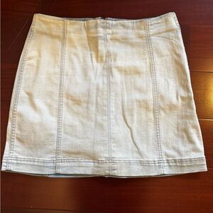 wild fable Cream Denim Mini Skirt